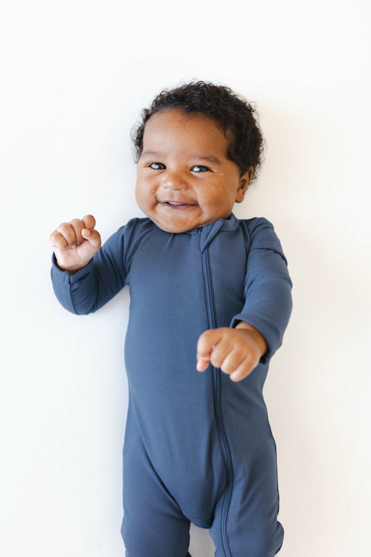 Zippered Romper in Oxford | Kyte Baby