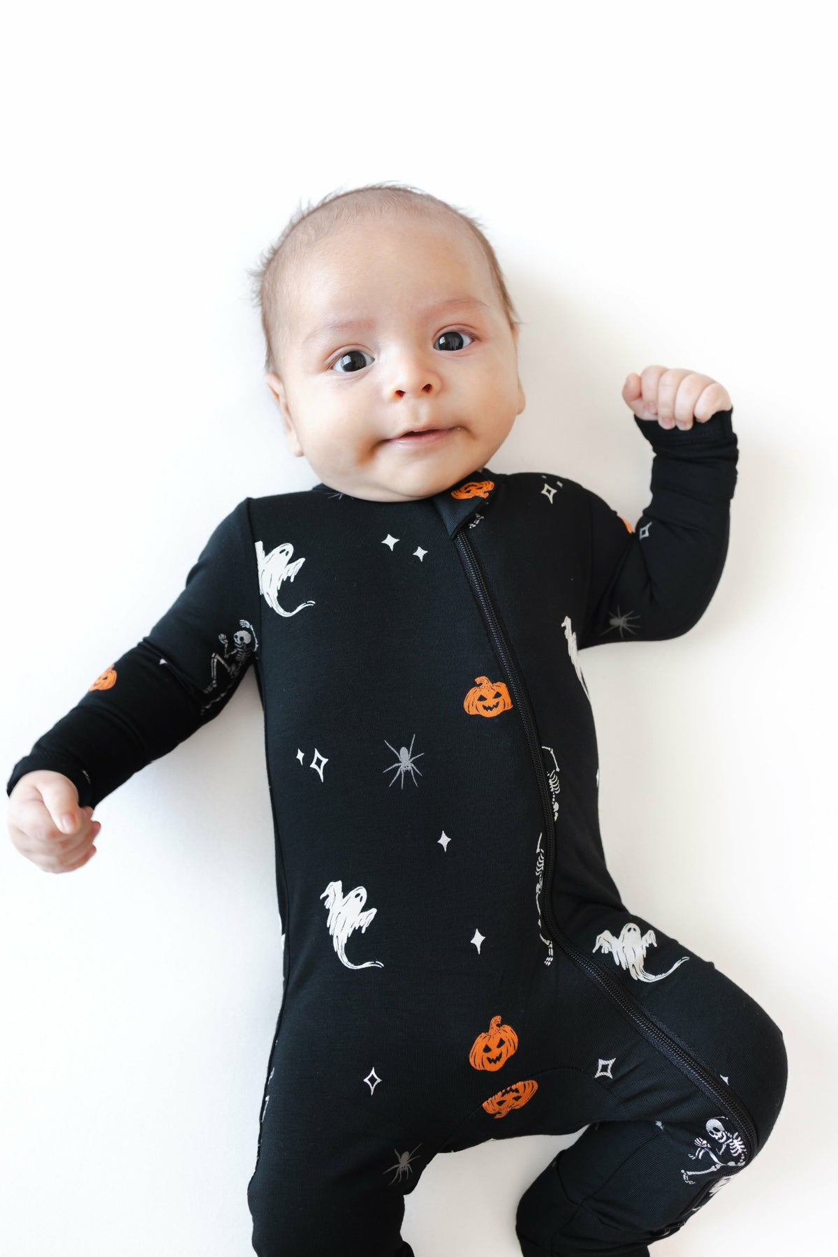 Zippered Romper in Halloween Friends | Kyte Baby