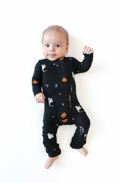 Zippered Romper in Halloween Friends | Kyte Baby