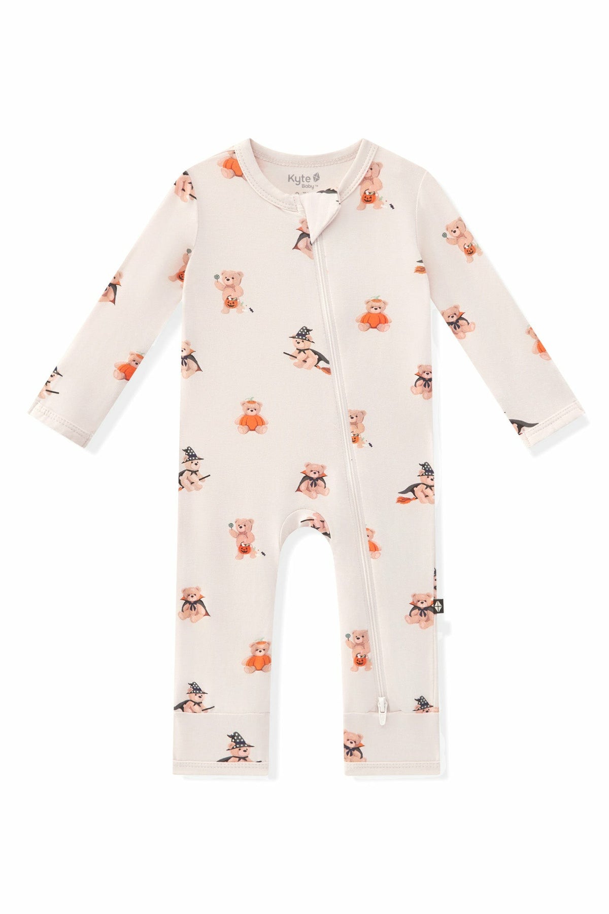 Zippered Romper in Halloween Teddy | Kyte Baby