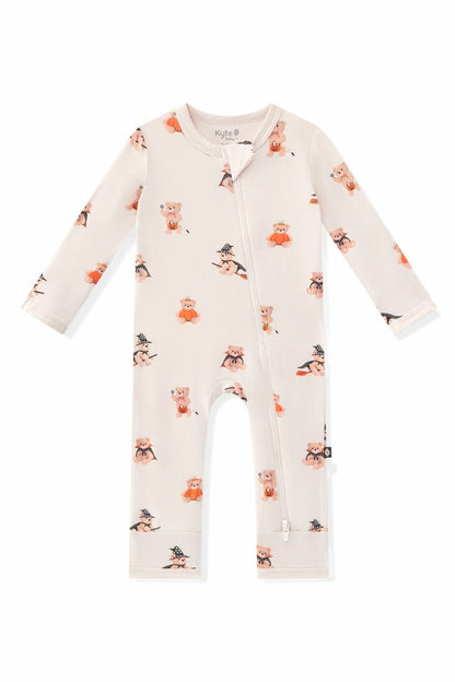 Zippered Romper in Halloween Teddy | Kyte Baby