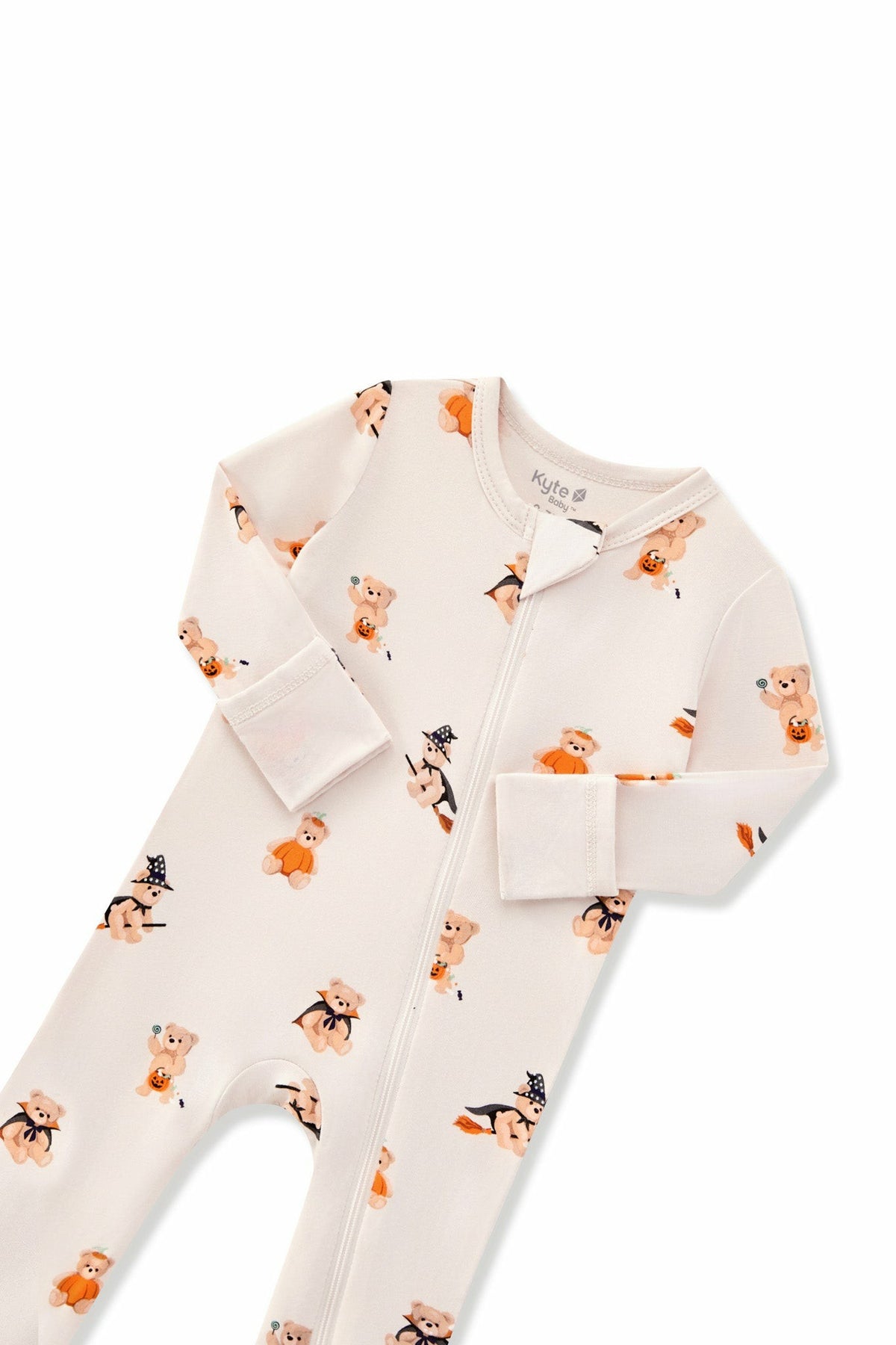 Zippered Romper in Halloween Teddy | Kyte Baby