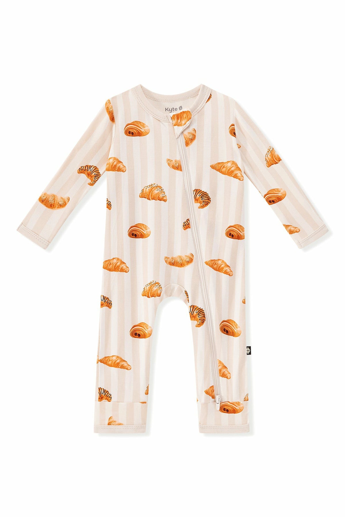 Zippered Romper in Croissant | Kyte Baby