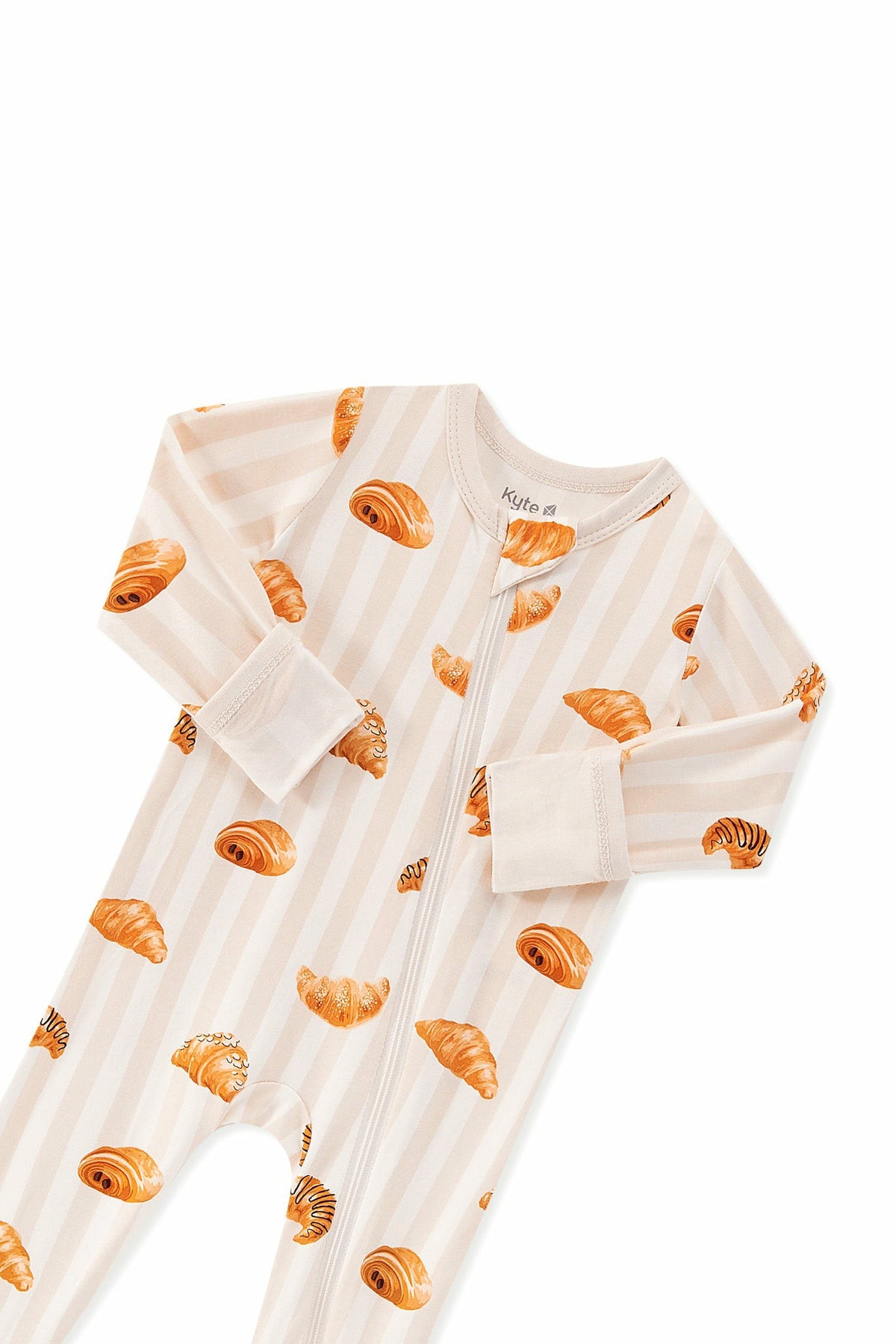 Zippered Romper in Croissant | Kyte Baby