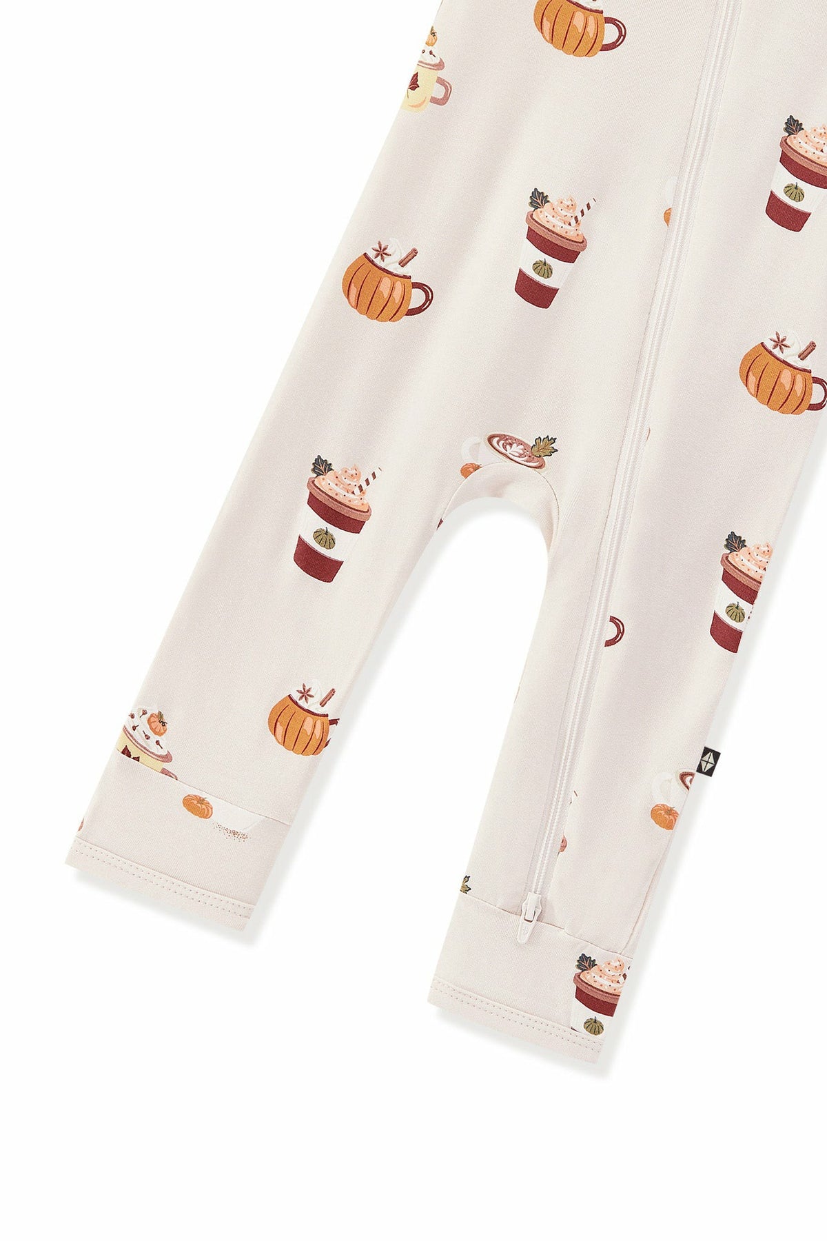 Zippered Romper in Pumpkin Spice Latte | Kyte Baby