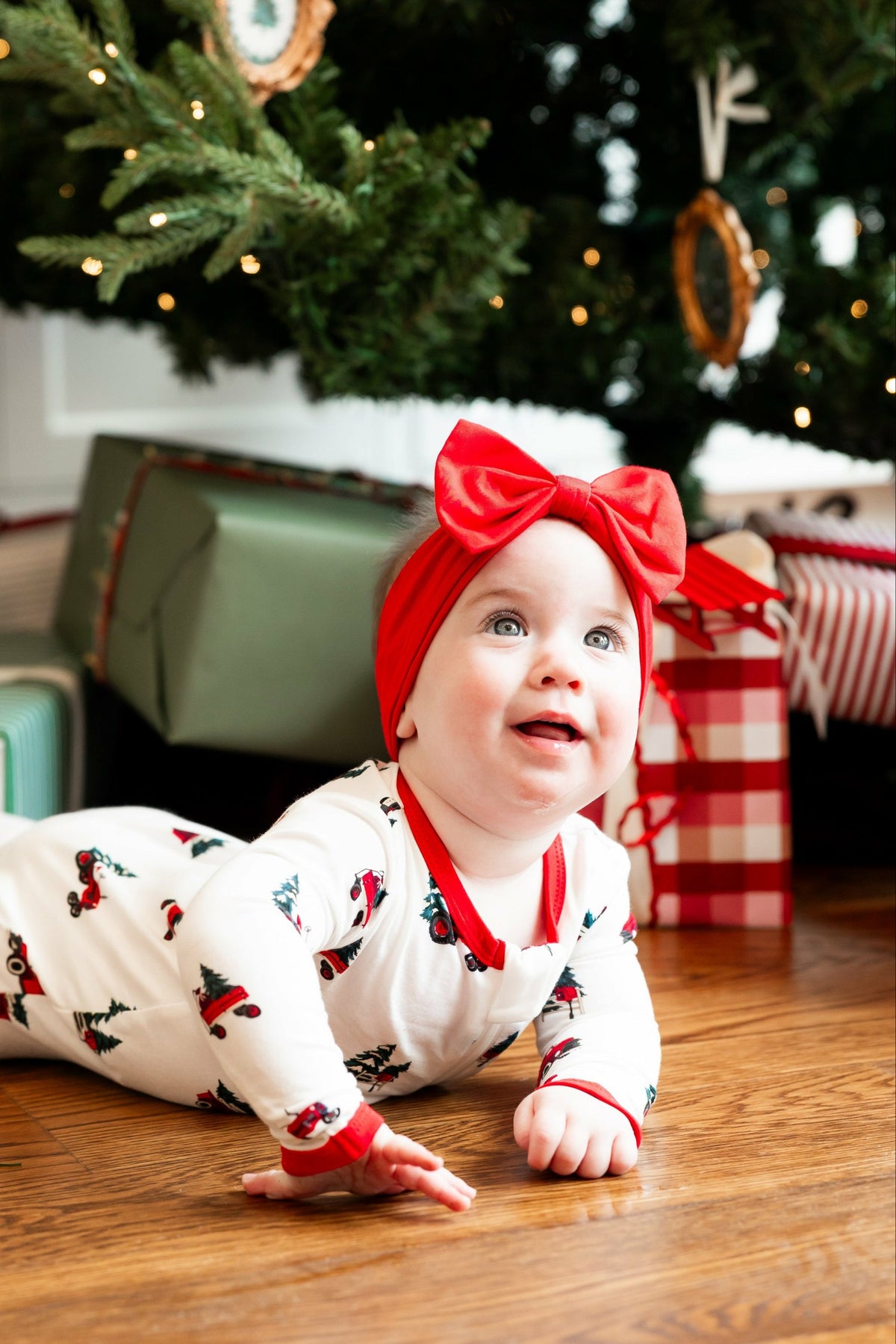 Zippered Romper in Holiday Tree Farm | Kyte Baby