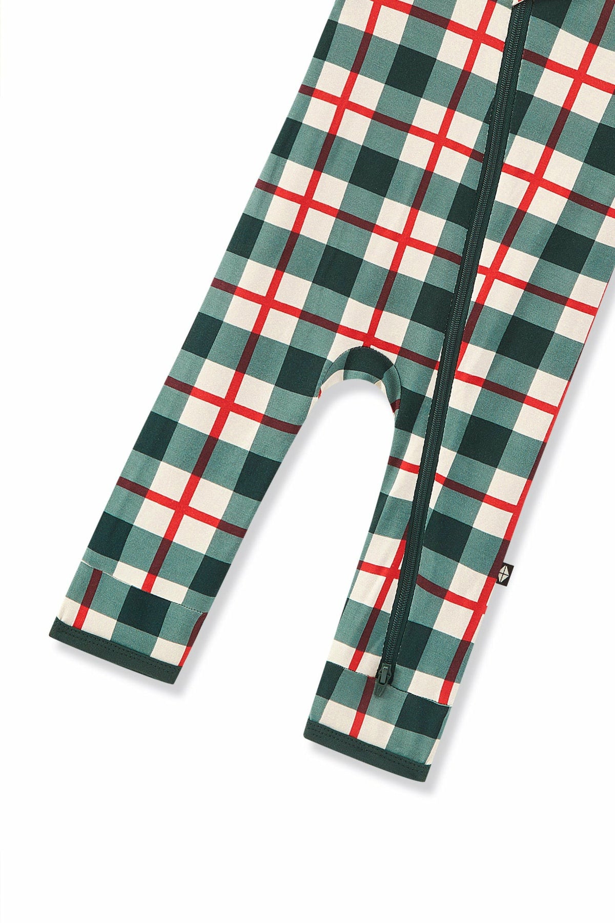 Zippered Romper in Holiday Plaid | Kyte Baby