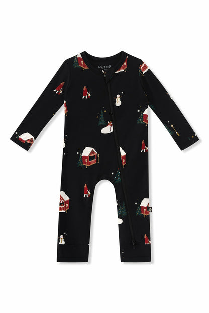 Zippered Romper in Winter Wonderland | Kyte Baby