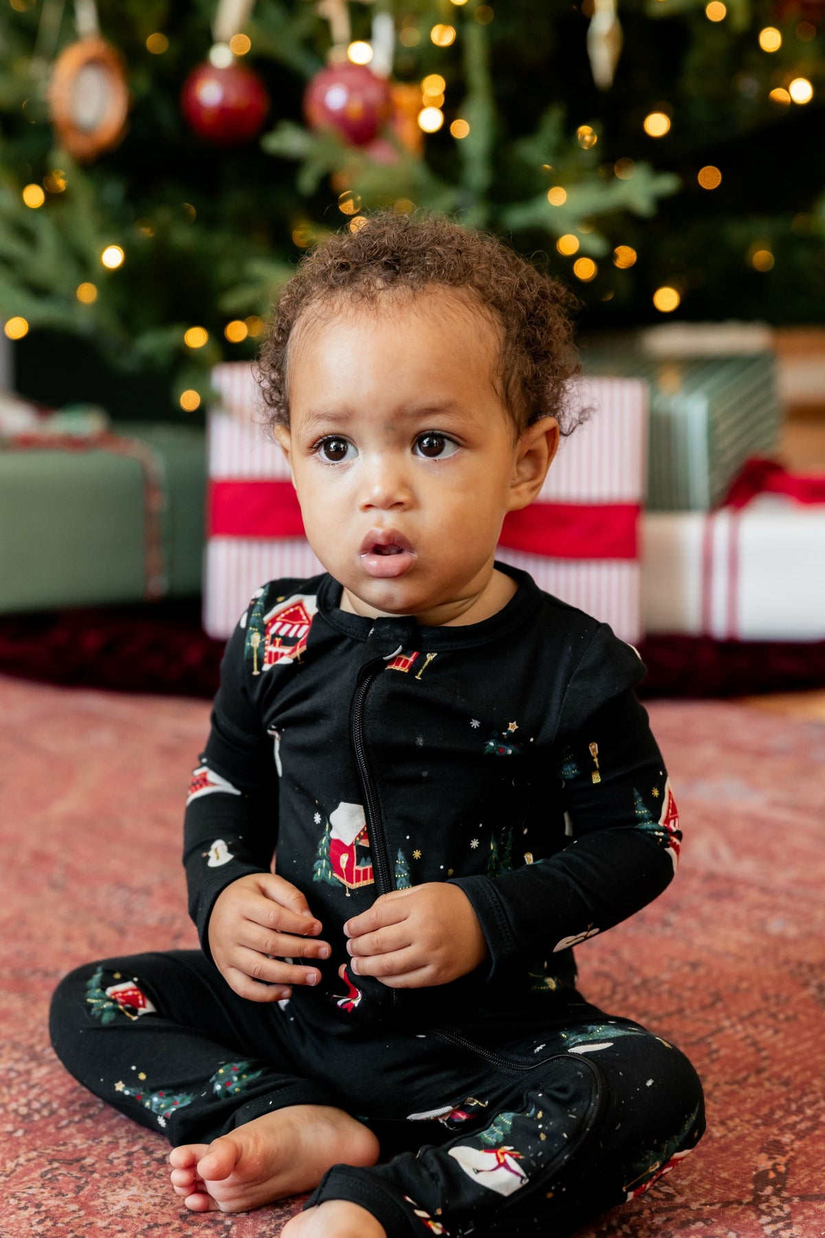 Zippered Romper in Winter Wonderland | Kyte Baby