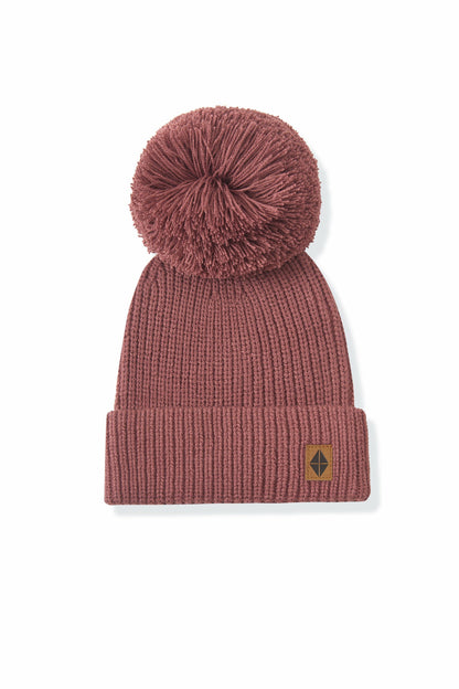 Chunky Knit Pom Beanie in Ember | Kyte Baby