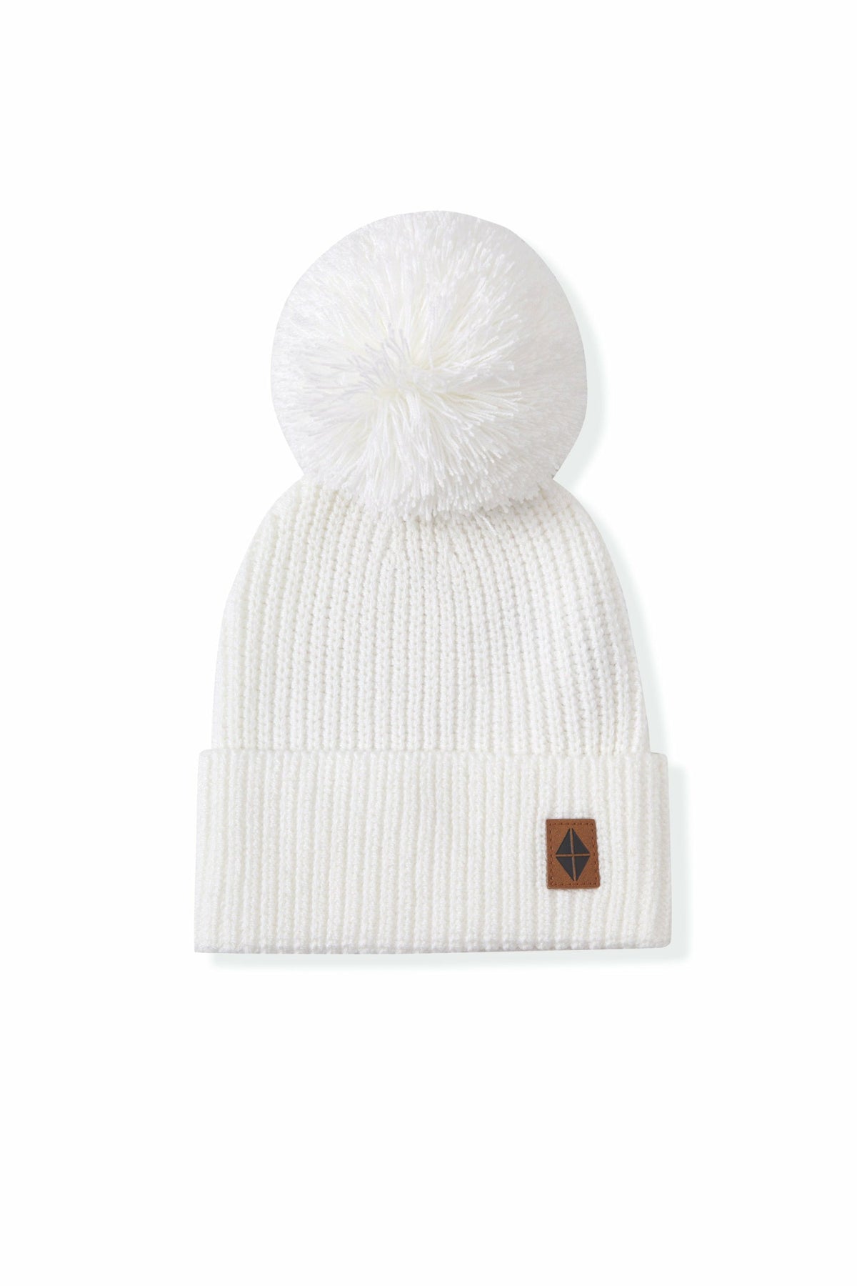 Chunky Knit Pom Beanie in Cloud | Kyte Baby
