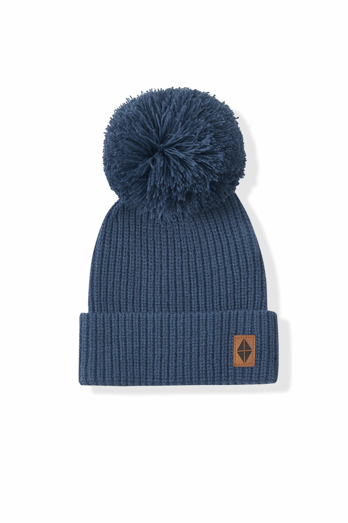 Chunky Knit Pom Beanie in Oxford | Kyte Baby