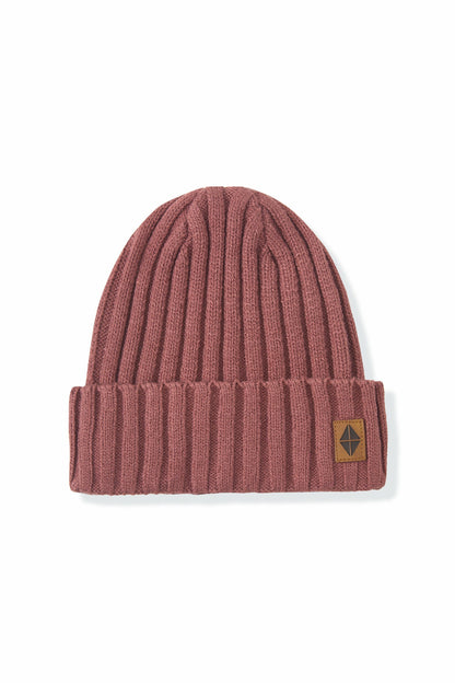 Chunky Knit Ribbed Beanie in Ember | Kyte Baby
