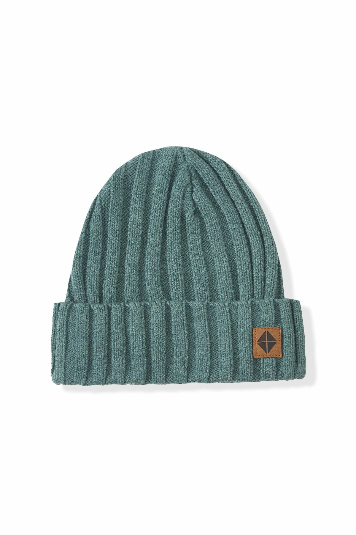 Chunky Knit Ribbed Beanie in Pine | Kyte Baby