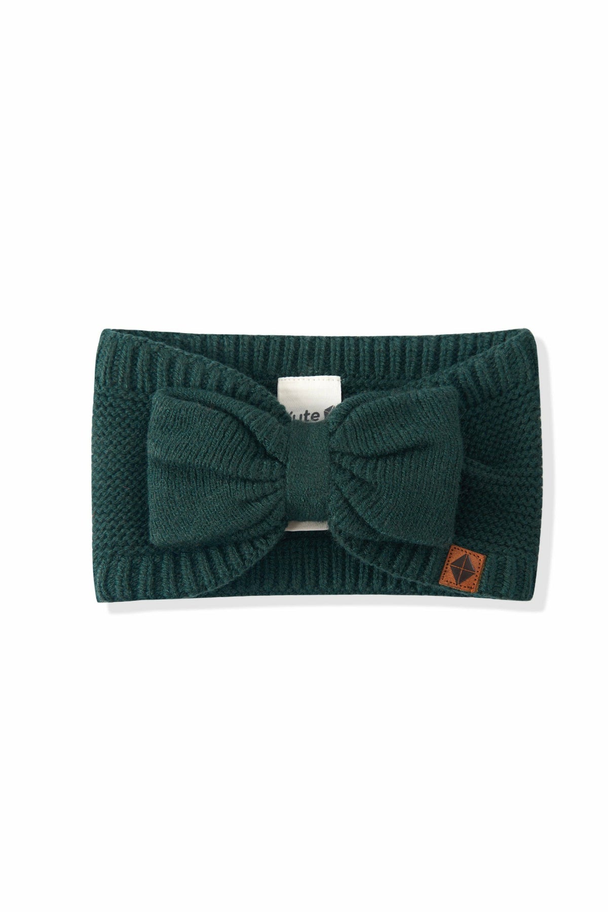 Chunky Knit Bow Headband in Cypress | Kyte Baby