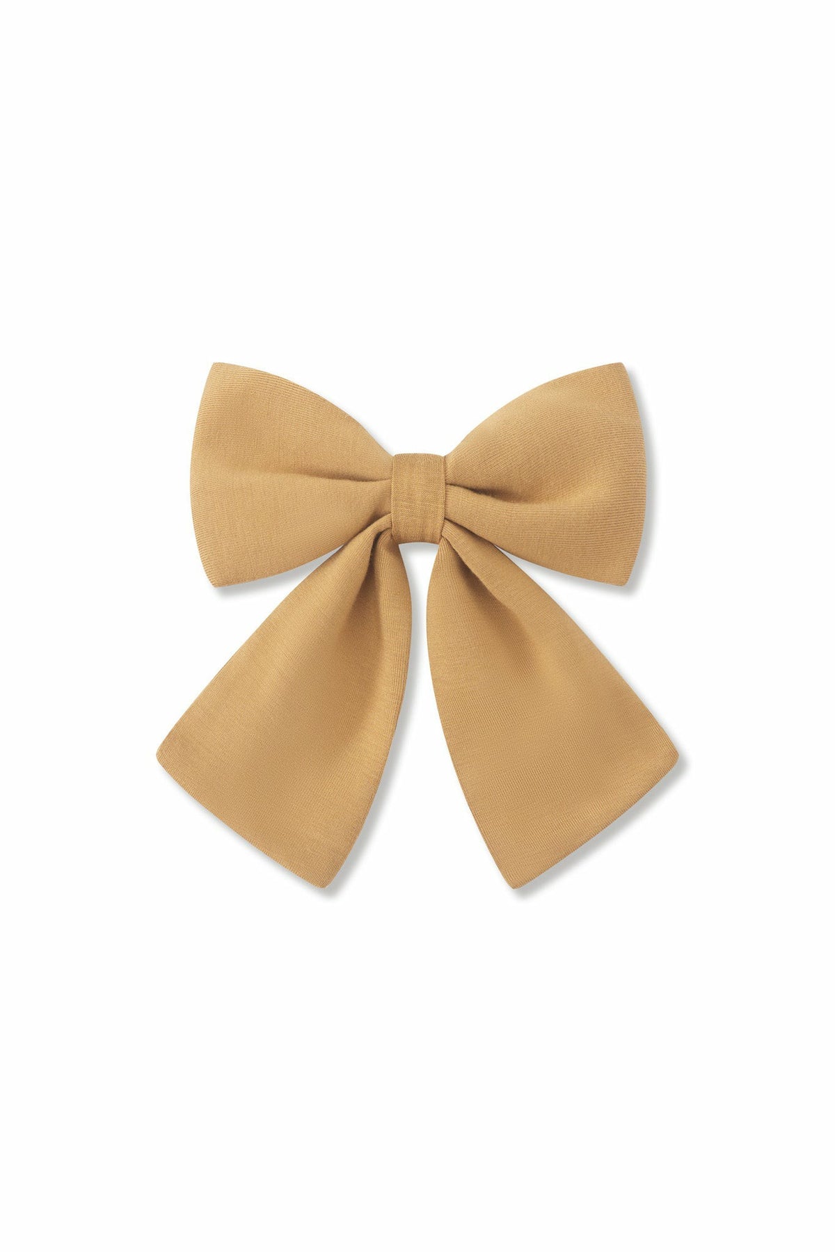 Large Alligator Clip Bow in Ochre | Kyte Baby
