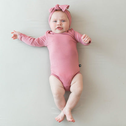 Long Sleeve Bodysuit in Apple Blossom | Kyte Baby