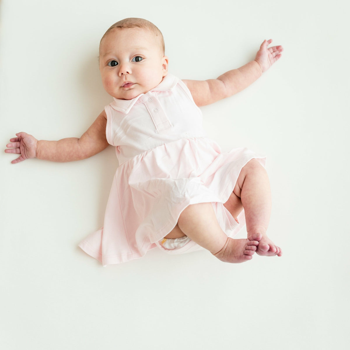 Polo Bodysuit Dress in Sakura | Kyte Baby