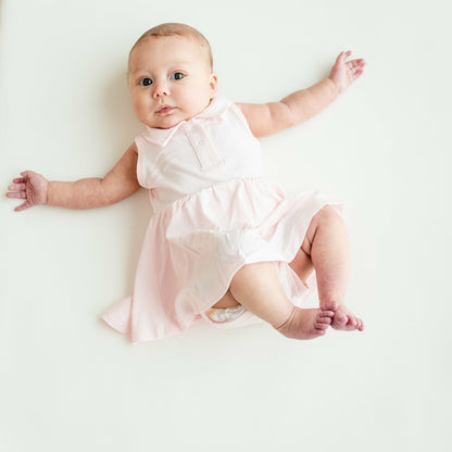 Polo Bodysuit Dress in Sakura | Kyte Baby