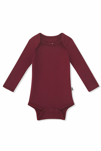 Long Sleeve Bodysuit in Burgundy | Kyte Baby