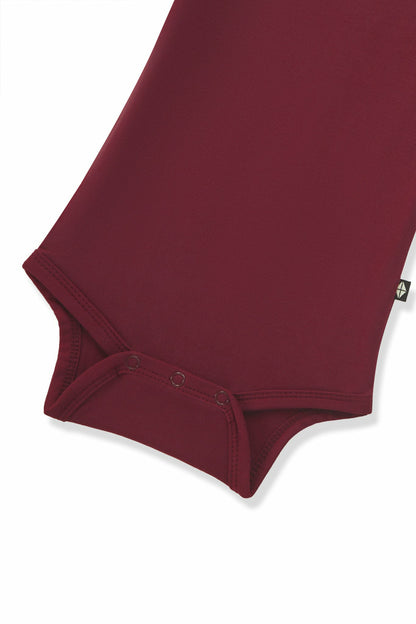Long Sleeve Bodysuit in Burgundy | Kyte Baby