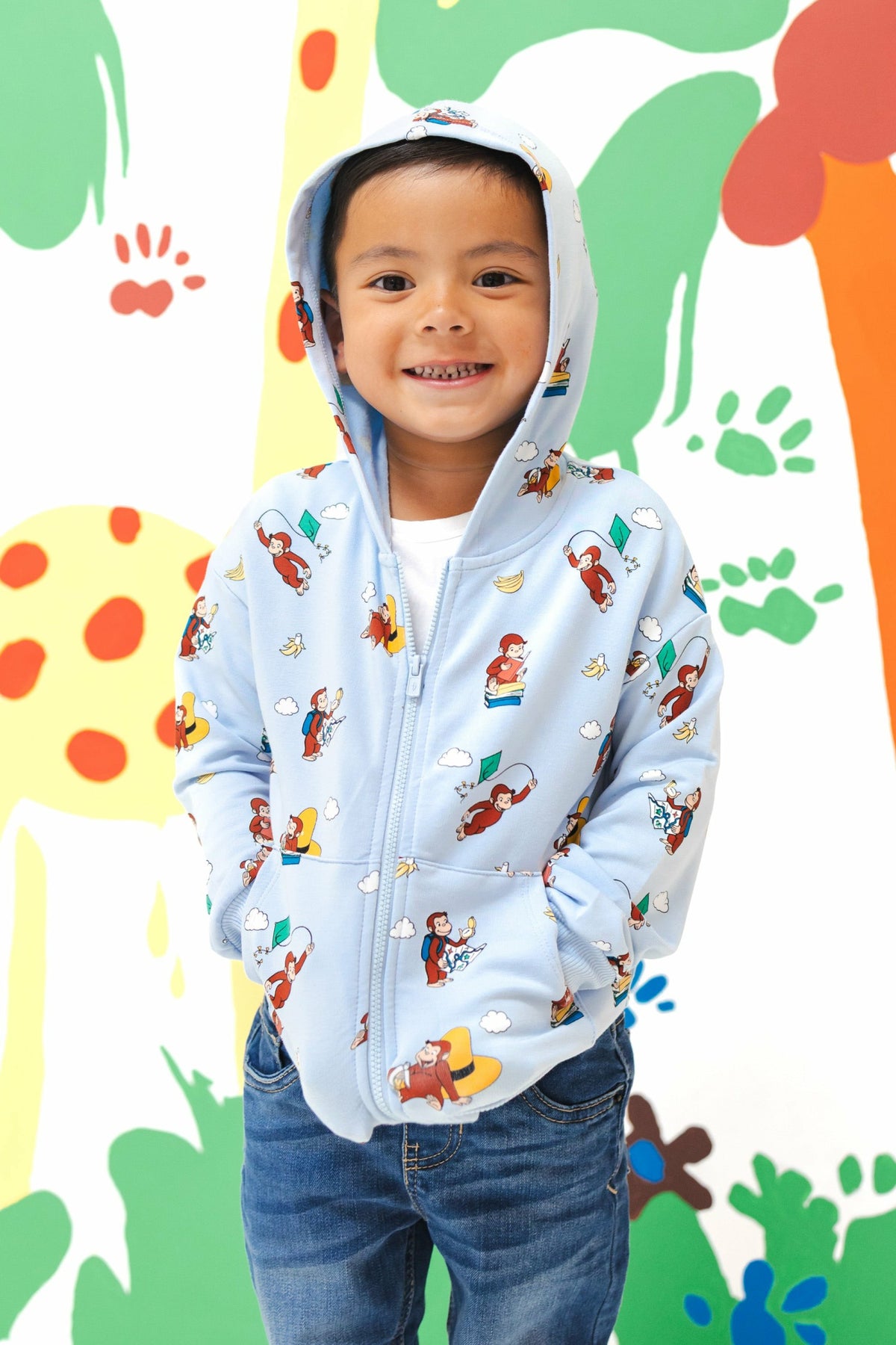 Zip-Up Hoodie in Curious George | Kyte Baby