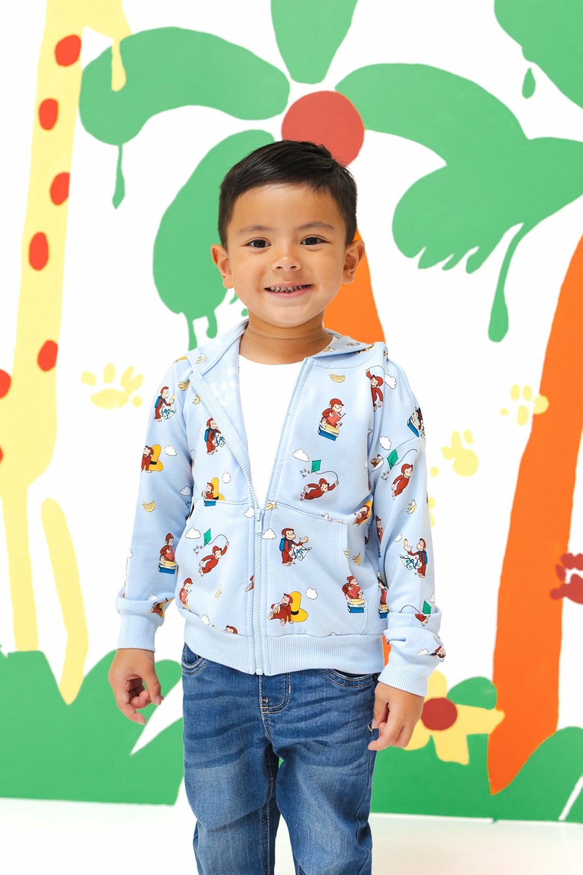 Zip-Up Hoodie in Curious George | Kyte Baby