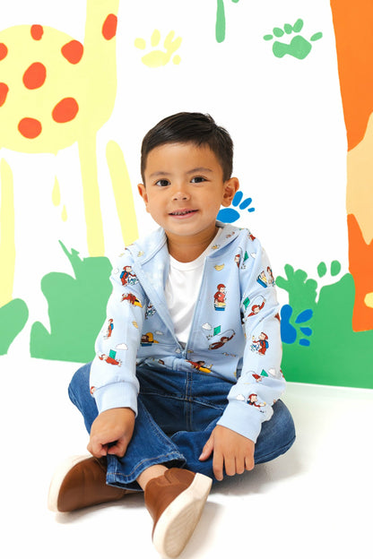 Zip-Up Hoodie in Curious George | Kyte Baby