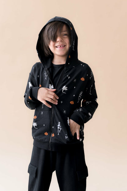Zip-Up Hoodie in Halloween Friends | Kyte Baby