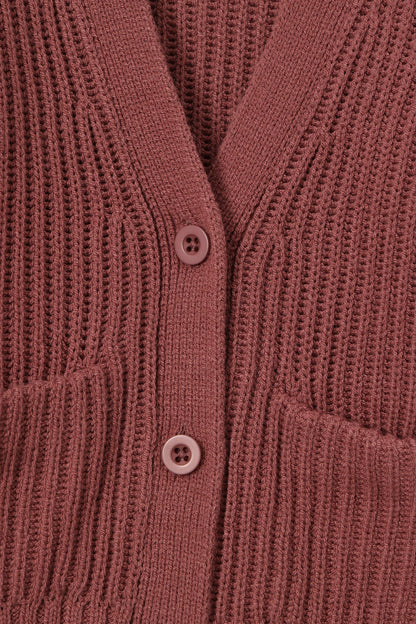 Chunky Knit Oversized Cardigan in Ember | Kyte Baby