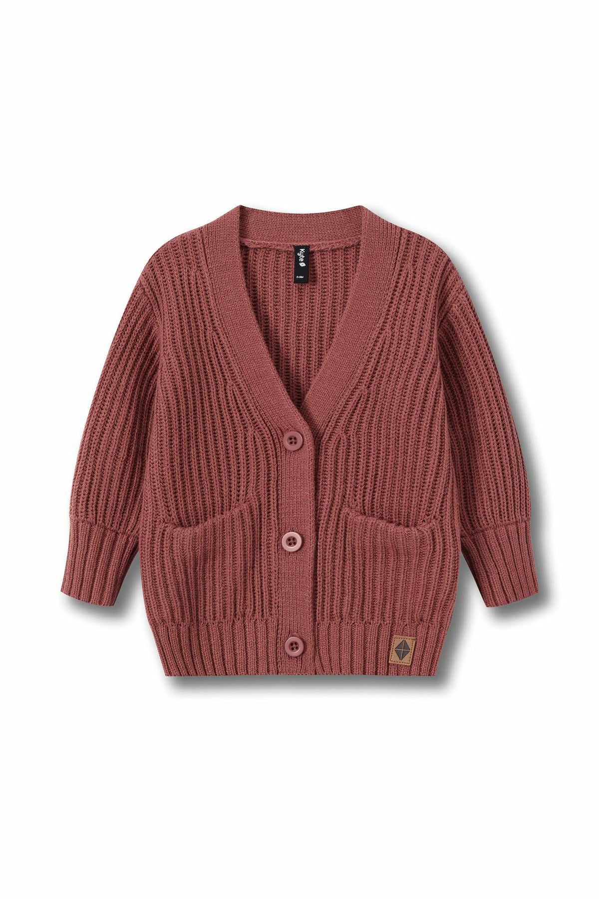 Chunky Knit Oversized Cardigan in Ember | Kyte Baby