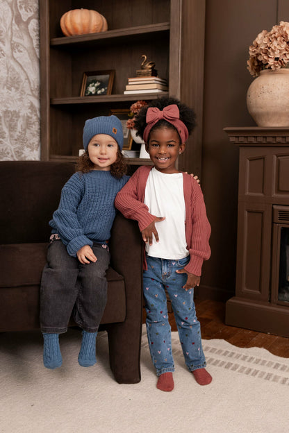 Chunky Knit Oversized Cardigan in Ember | Kyte Baby