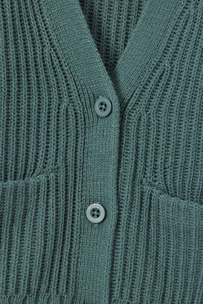 Chunky Knit Oversized Cardigan in Pine | Kyte Baby