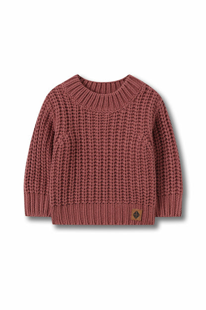 Chunky Knit Sweater in Ember | Kyte Baby