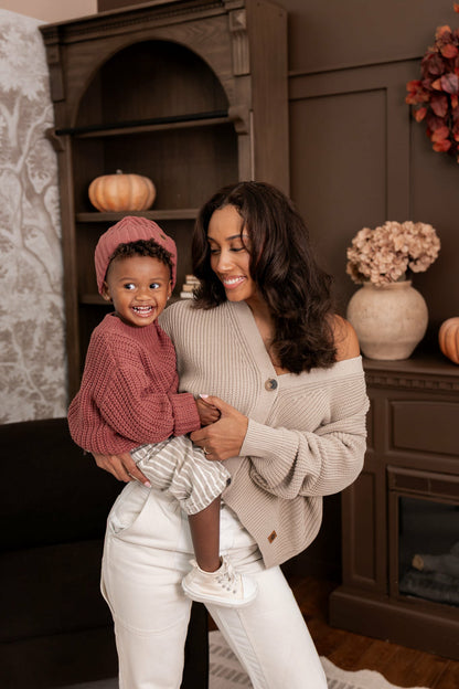 Chunky Knit Sweater in Ember | Kyte Baby