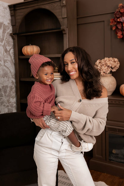 Chunky Knit Sweater in Ember | Kyte Baby