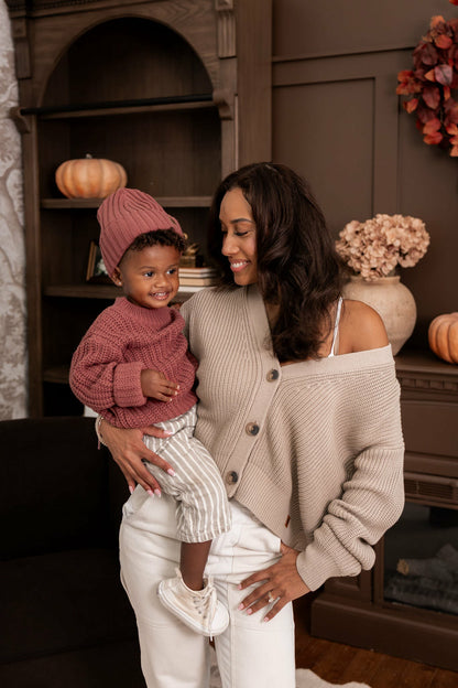 Chunky Knit Sweater in Ember | Kyte Baby