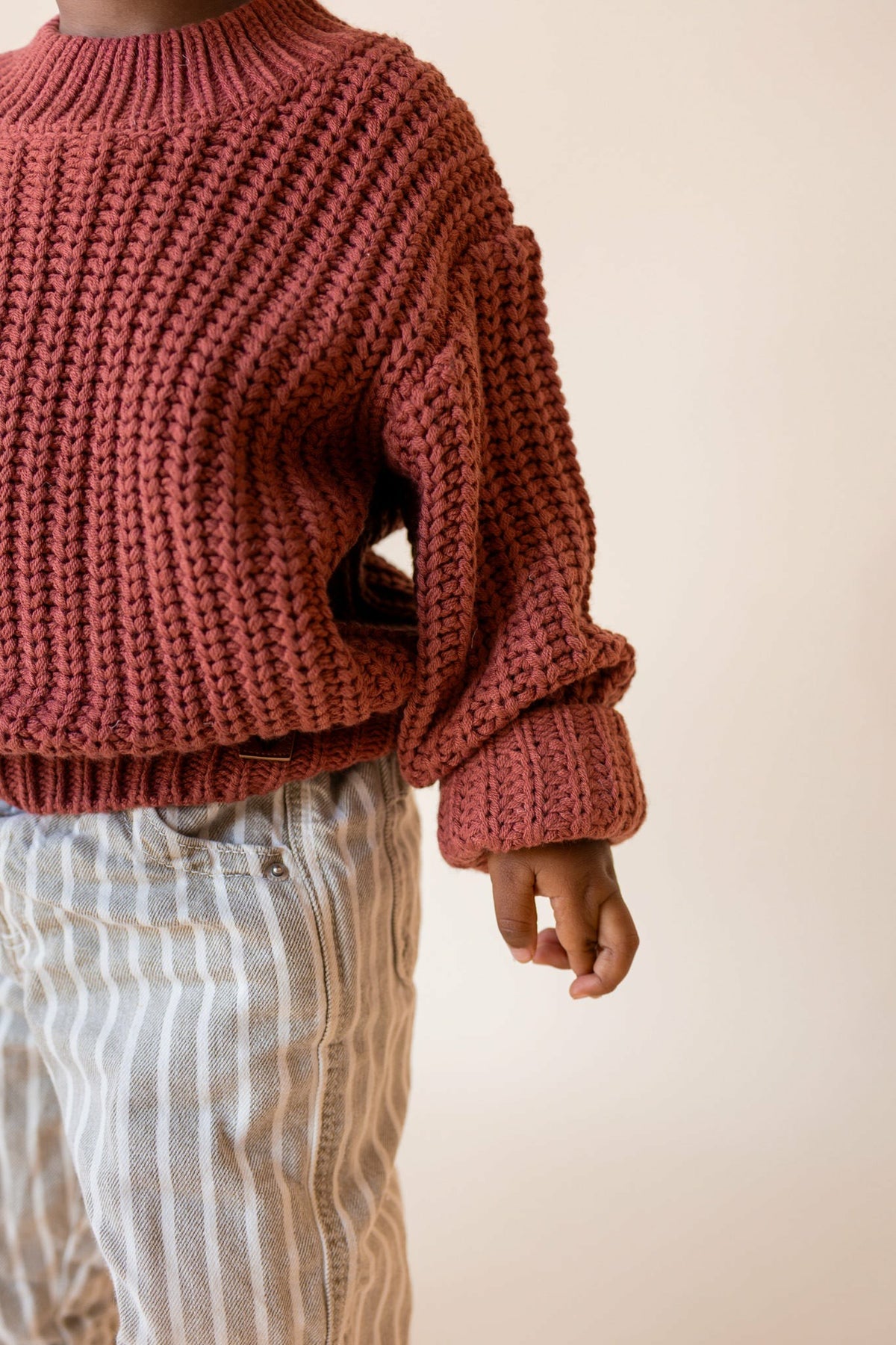 Chunky Knit Sweater in Ember | Kyte Baby