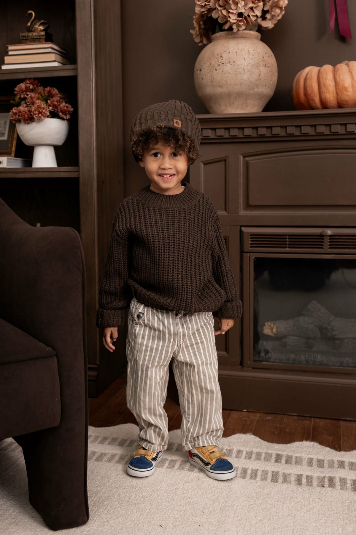Chunky Knit Sweater in Espresso | Kyte Baby