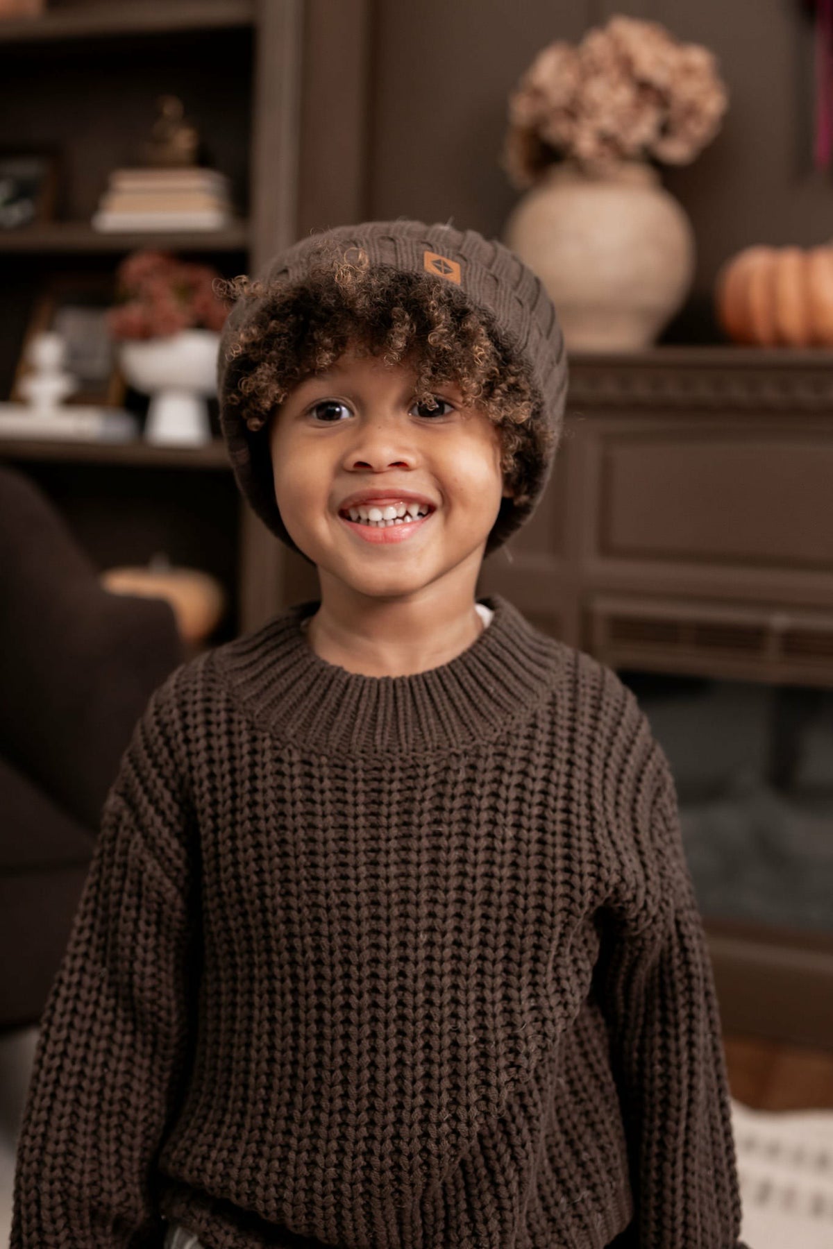 Chunky Knit Sweater in Espresso | Kyte Baby