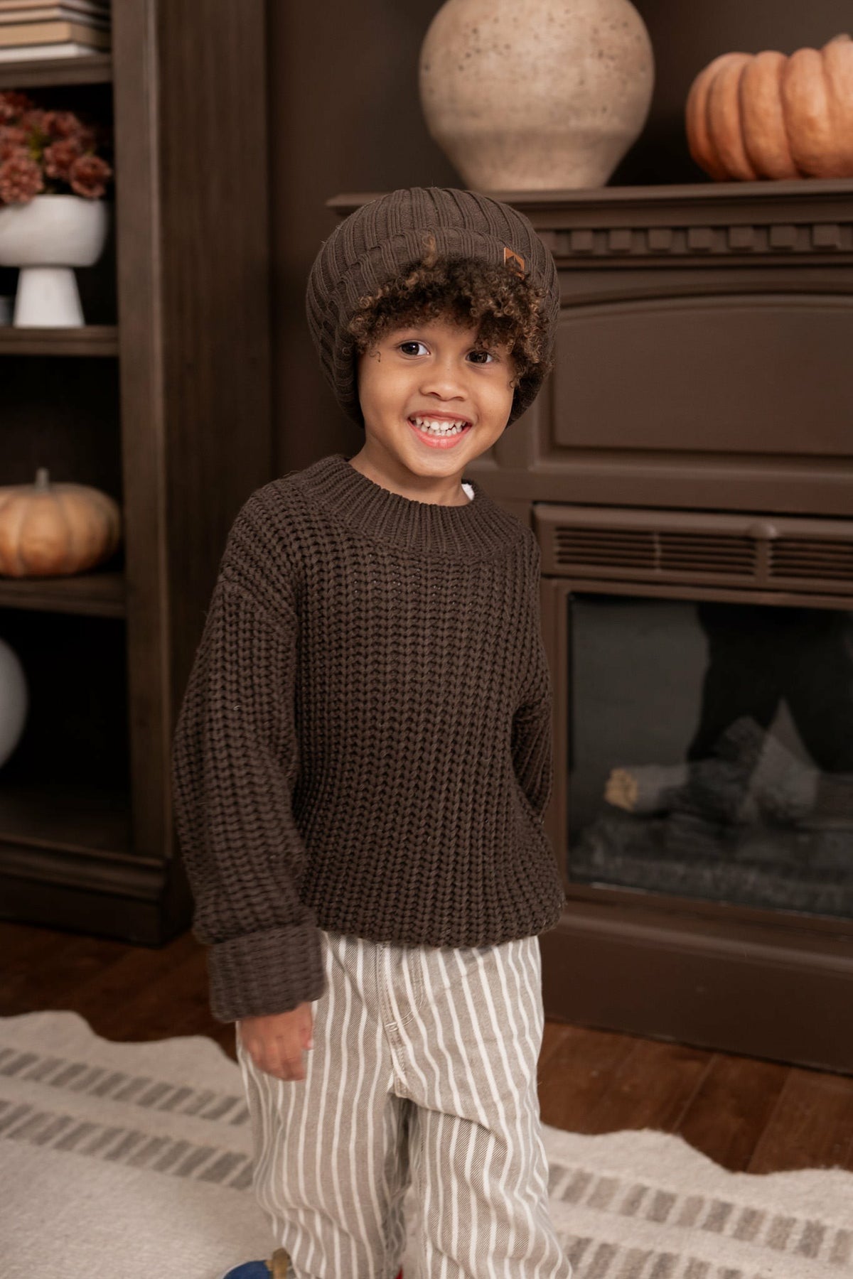 Chunky Knit Sweater in Espresso | Kyte Baby
