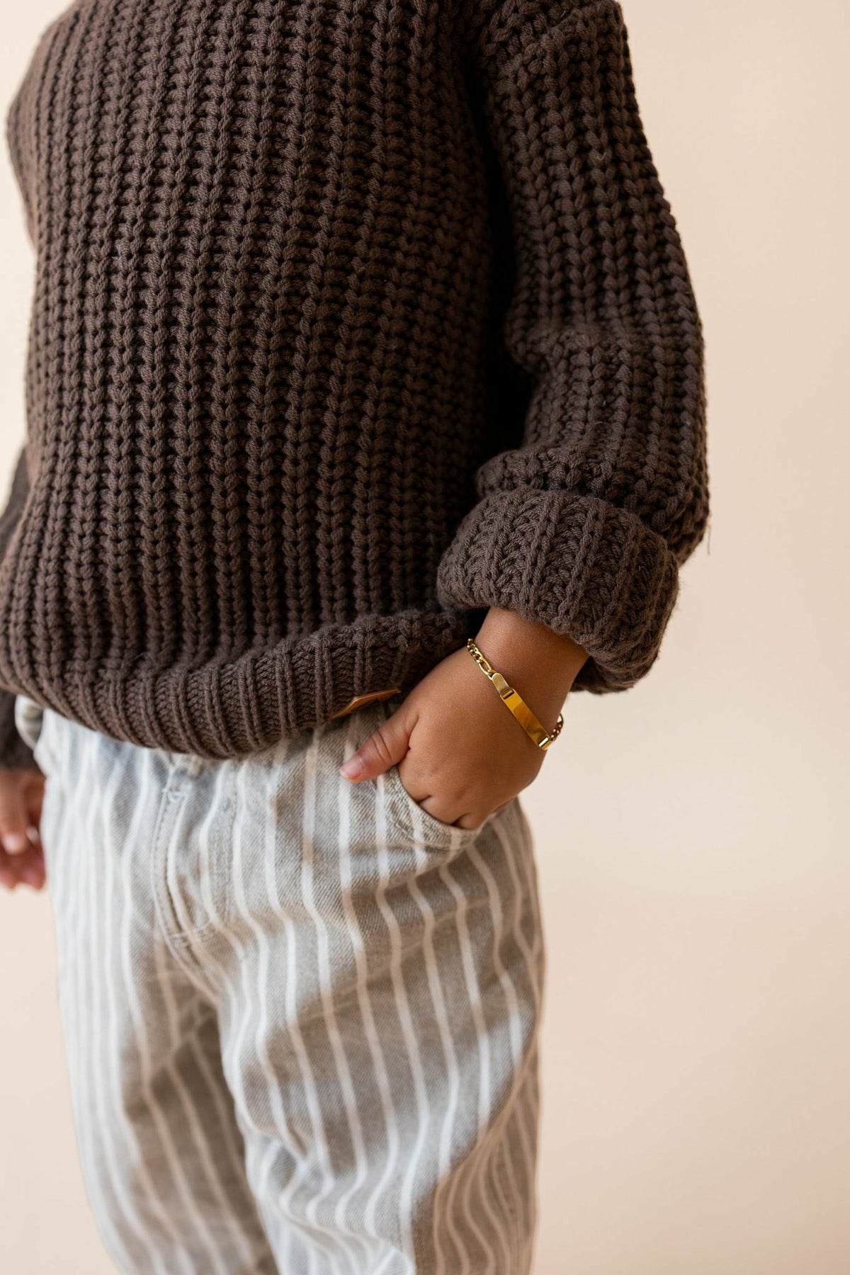 Chunky Knit Sweater in Espresso | Kyte Baby