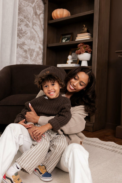 Chunky Knit Sweater in Espresso | Kyte Baby