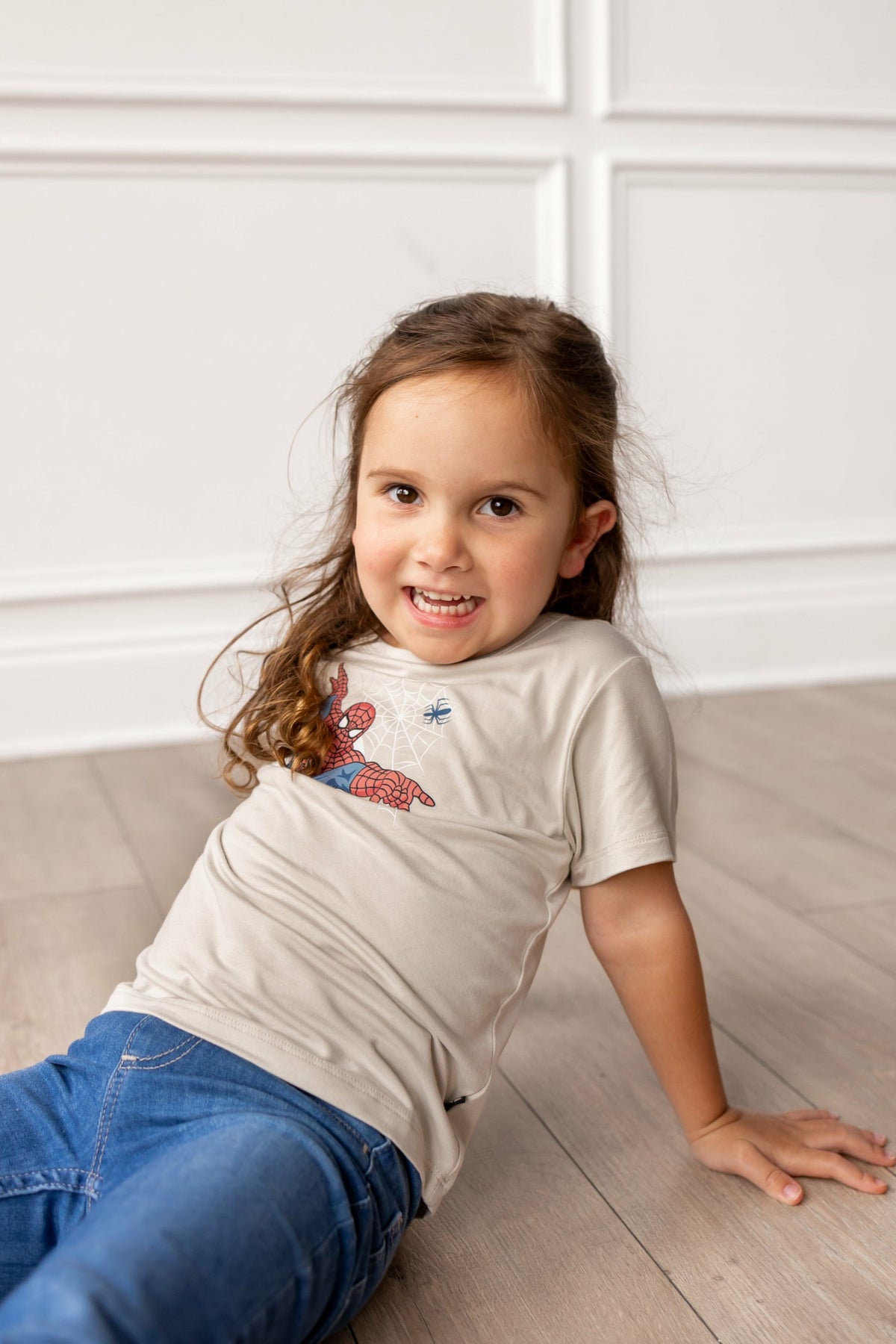 Toddler Basic Tee in Spider-Man on Oat | Kyte Baby