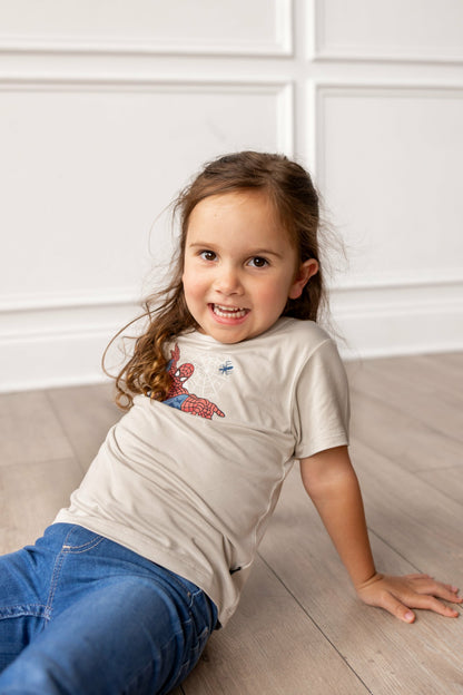 Toddler Basic Tee in Spider-Man on Oat | Kyte Baby