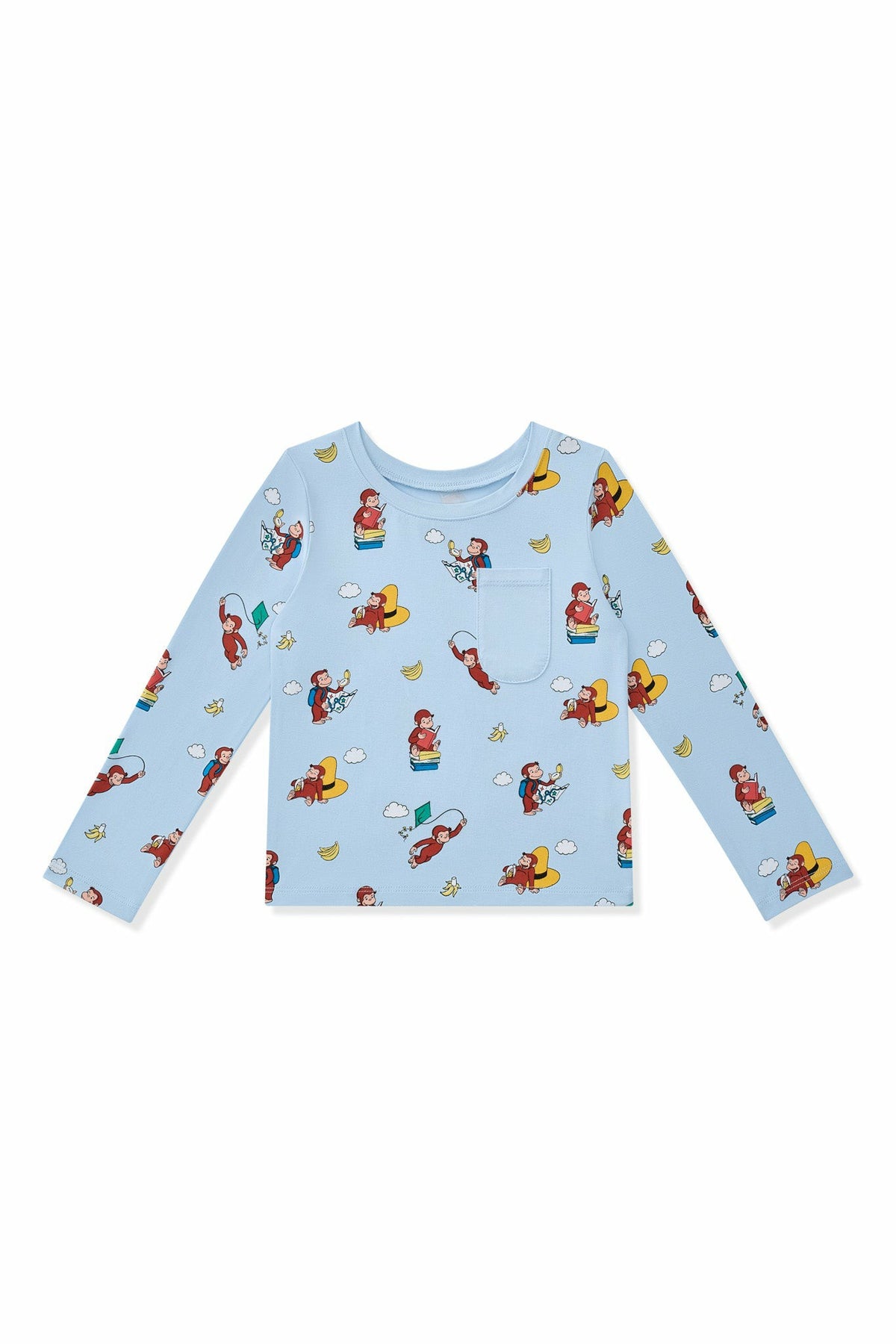 Long Sleeve Toddler Crew Neck Tee in Curious George | Kyte Baby