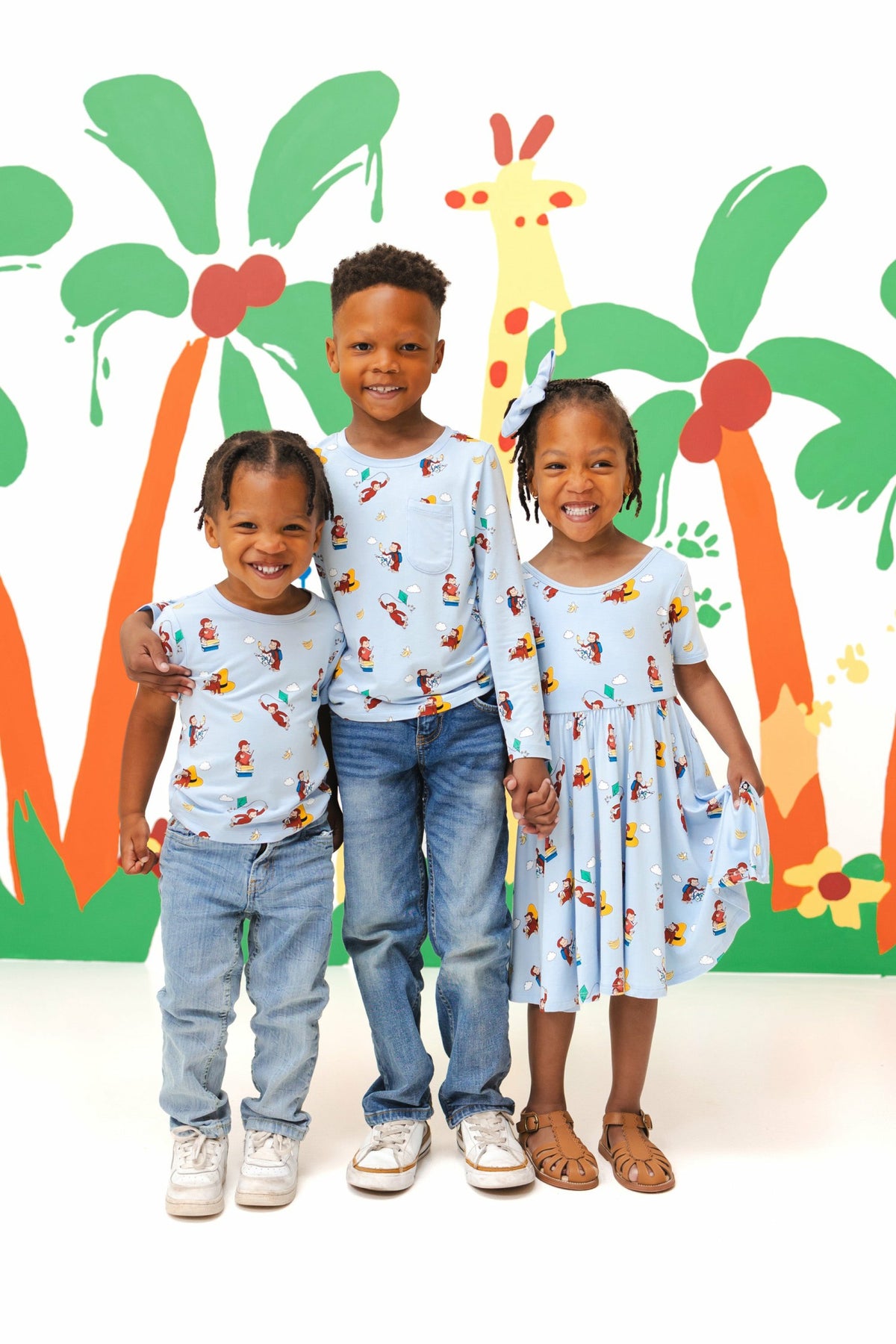 Long Sleeve Toddler Crew Neck Tee in Curious George | Kyte Baby