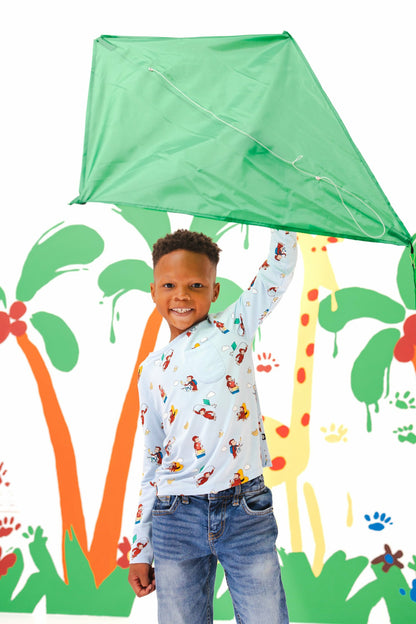 Long Sleeve Toddler Crew Neck Tee in Curious George | Kyte Baby