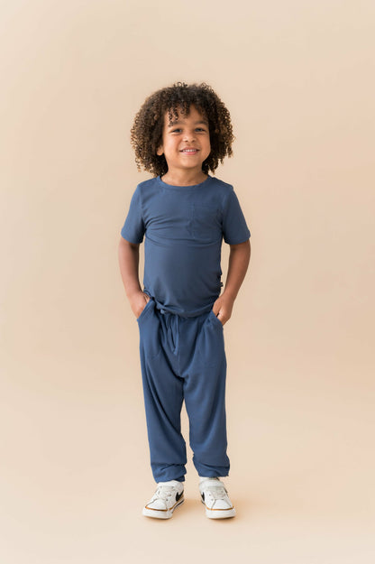 Toddler Crew Neck Tee in Oxford | Kyte Baby
