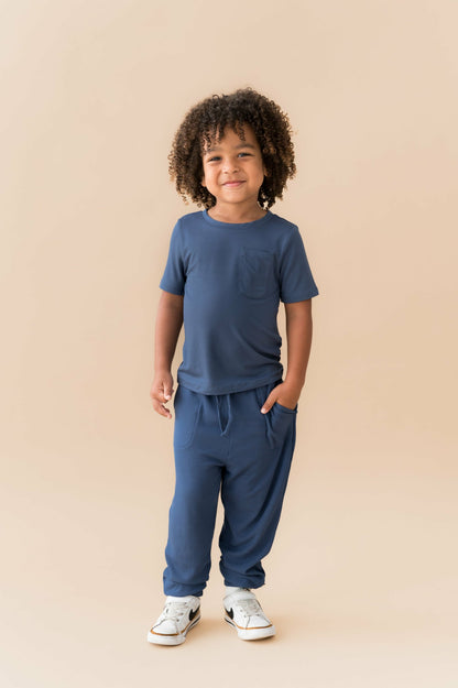 Toddler Crew Neck Tee in Oxford | Kyte Baby